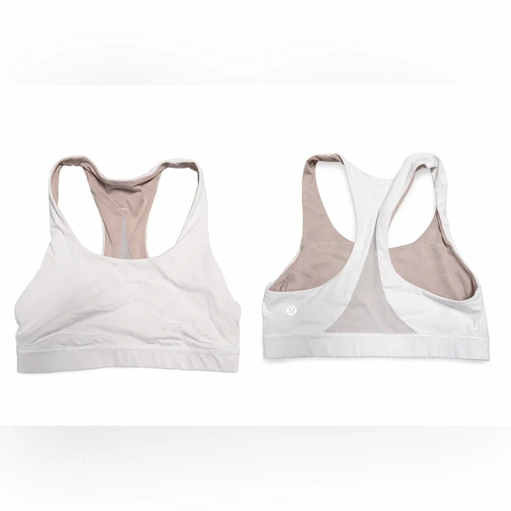Lululemon Racerback Mesh Sports Bra Size 4 White
